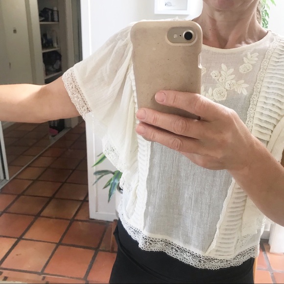 OFFERS WELCOME
ZARA Boho Muslin Lace & Beads Cream Top - Picture 15 of 16